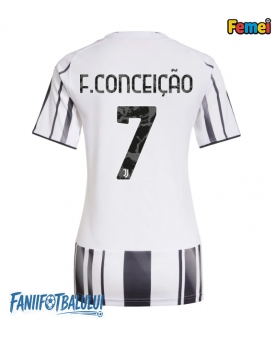 Juventus Francisco Conceicao #7 Tricou Fotbal Replică 2025-26 Femei Acasa